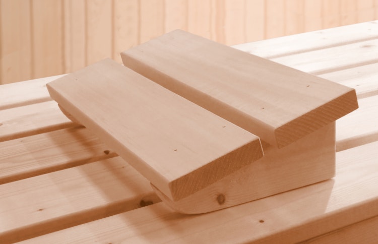 Weka Premium Massivholz-Elementsauna Kemi Eck mit Glastür inkl. Komfortpaket - 45 mm