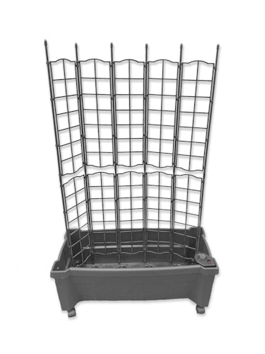 KHW Calypso Pflanzkasten auf Rollen mit Bewässerungssystem + modularem Spalier