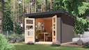 Vorschaubild Karibu Metall-Holzgartenhaus Hybridhaus Pluto A/B - 28 mm/0,5 mm