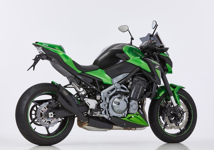 HURRIC SLIP-ON Schalldämpfer Pro 2 Edelstahl beschichtet für KAWASAKI Z900,Z900 (70 kW)