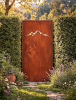 Badeko Parawand „Berg“ in Edelrostoptik