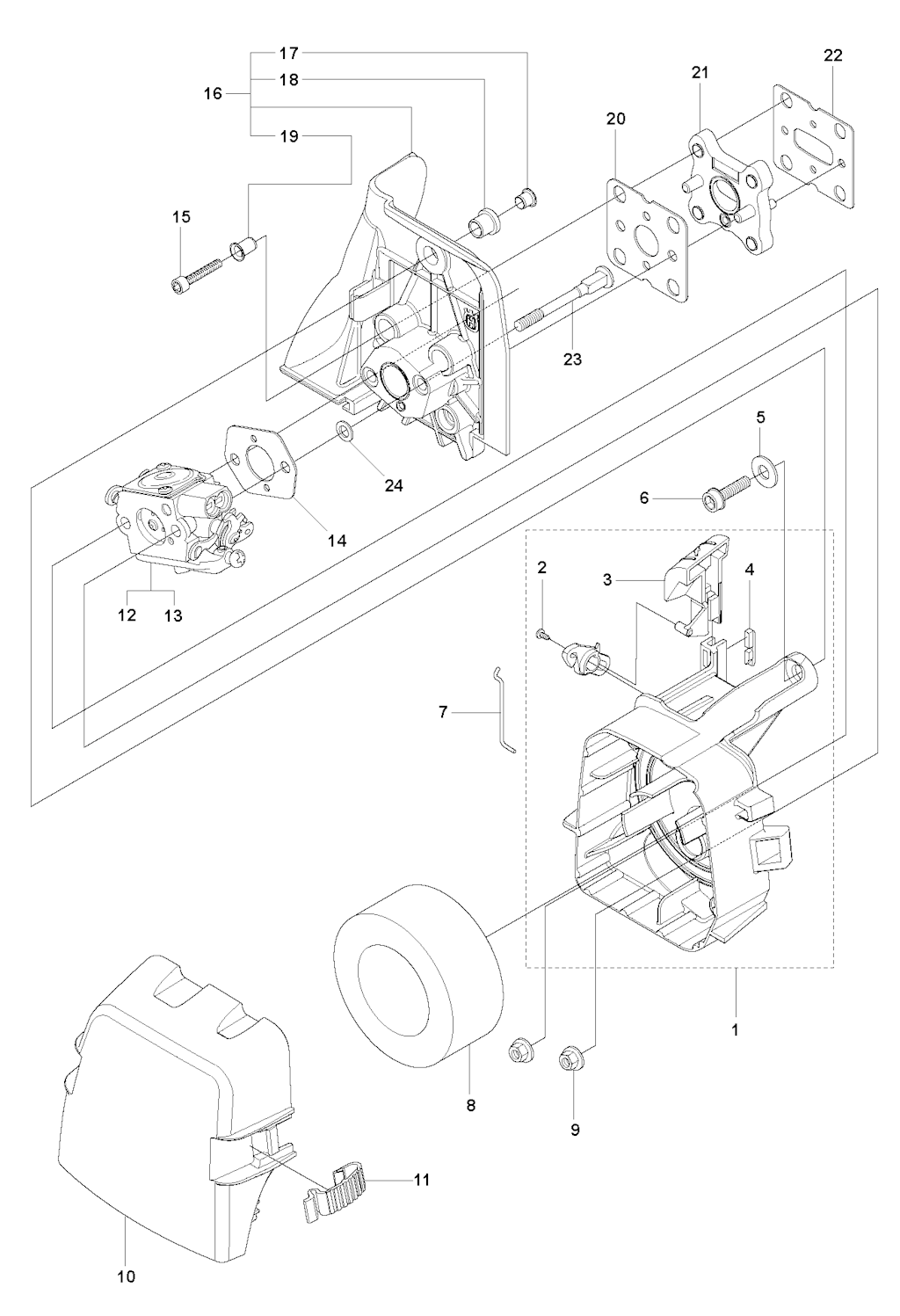 Explosionszeichnung Ersatzteile