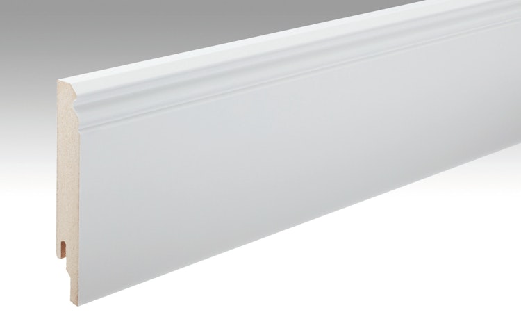 MEISTER Fussleiste Profil 13 PK  Weiß streichfähig DF 2222 - 2380 mm
