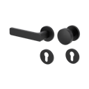 Vorschaubild Griffwerk Wechselgarnitur VAYA 265 MINIMAL MODERN fast2fix Fast2Fix Rosetten rund Knopf R2 Graphitschwarz L