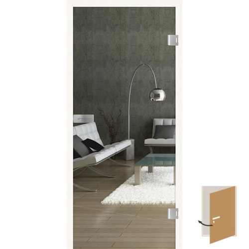 Griffwerk Glasdrehtür CLEAR 510 Klarglas/Grünglas, ESG/VSG, Studio/Office