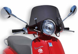 ERMAX Scooterscheibe Piccolo Acrylic durchsichtig Schwarz getönt für VESPA Primavera 125; Primavera 150; Primavera 50