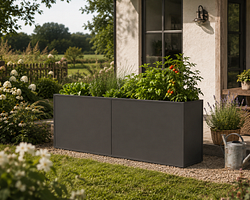 KGT Aluminium Hochbeet 210 - Profile anthrazit - B2,05 x T0,45 x H0,77 m - 590 l