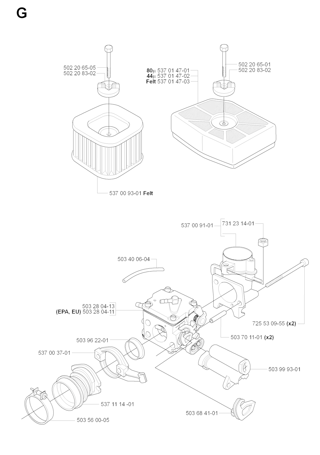 Explosionszeichnung Ersatzteile