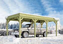 Weka Carport 609 mit Massivholzdach