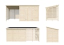 Vorschaubild Palmako Gerätehaus Leif 4,5 m² + 2,9 m² Anbau - 16 mm