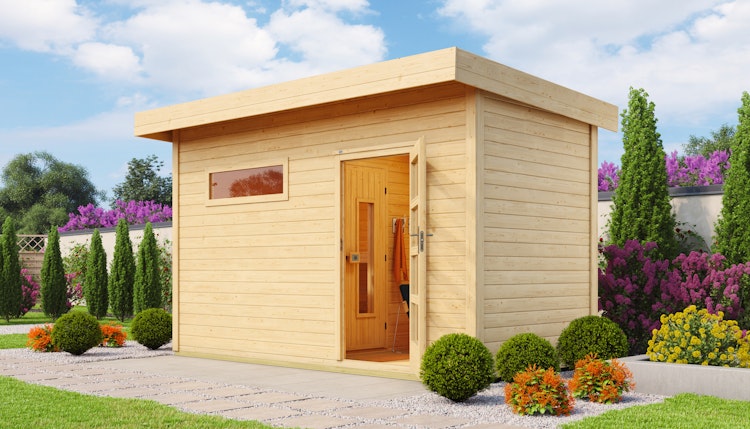 Weka Saunahaus Farsund mit Vorraum - 38 mm Blockbohlen