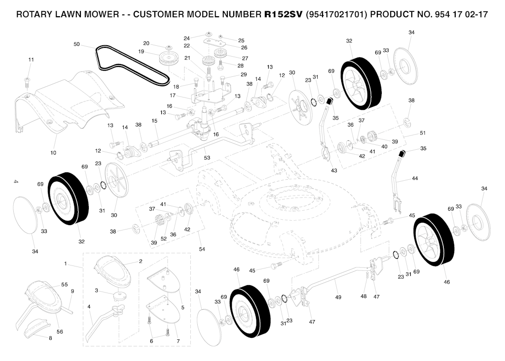 Explosionszeichnung Ersatzteile