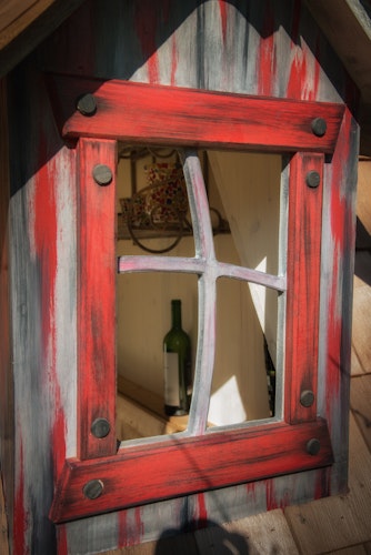 Lieblingsplatz Philosophenbank mit Gaube und Rotzeder-Schindeln Brown Ceruse B-Ware