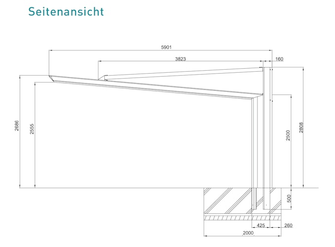 Ximax Carport MY-PORT-Next Typ 60 590 x 263 cm