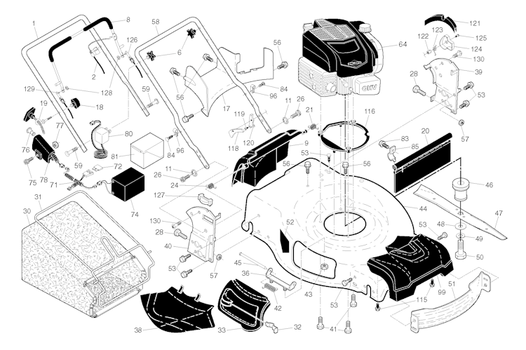 Husqvarna Rasenmäher gelegentliche Nutzung 96143012002 HU725AWDEX