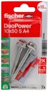 Vorschaubild FISCHER DuoPower 10 x 50 S Schraube nicht rostender Stahl A4 (2 Stück) 535488