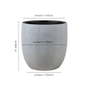 Vorschaubild Klocke Design Blumentopf Betonoptik ⌀ 49 cm x H 48 cm