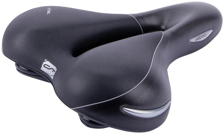 CONTEC Sattel Elliptic + Damen schwarz/silber L 266 x B 200 mm