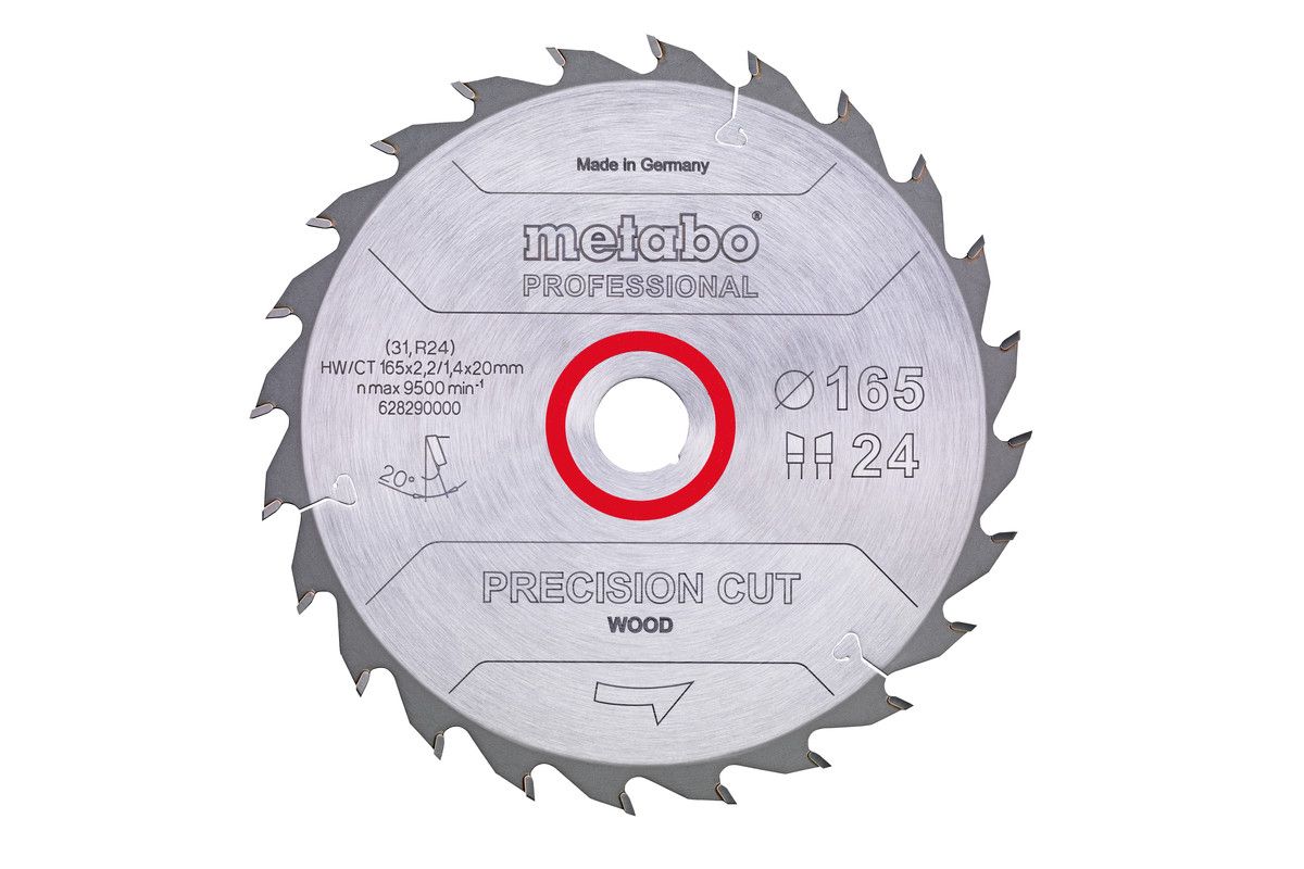 Metabo Sägeblatt "precision cut wood - professional"160x2,2/1,4x20Z24 WZ 20°