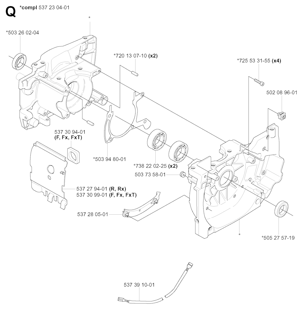 Explosionszeichnung Ersatzteile
