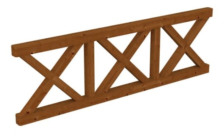 Skan Holz Andreaskreuz-Brüstung für Terrassenüberdachung Douglasie