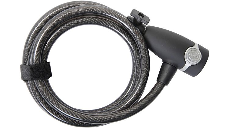 CONTEC Spiralkabelschloss EcoLoc 185 cm schwarz Ø 10 mm, Sicherheitsstufe: 5