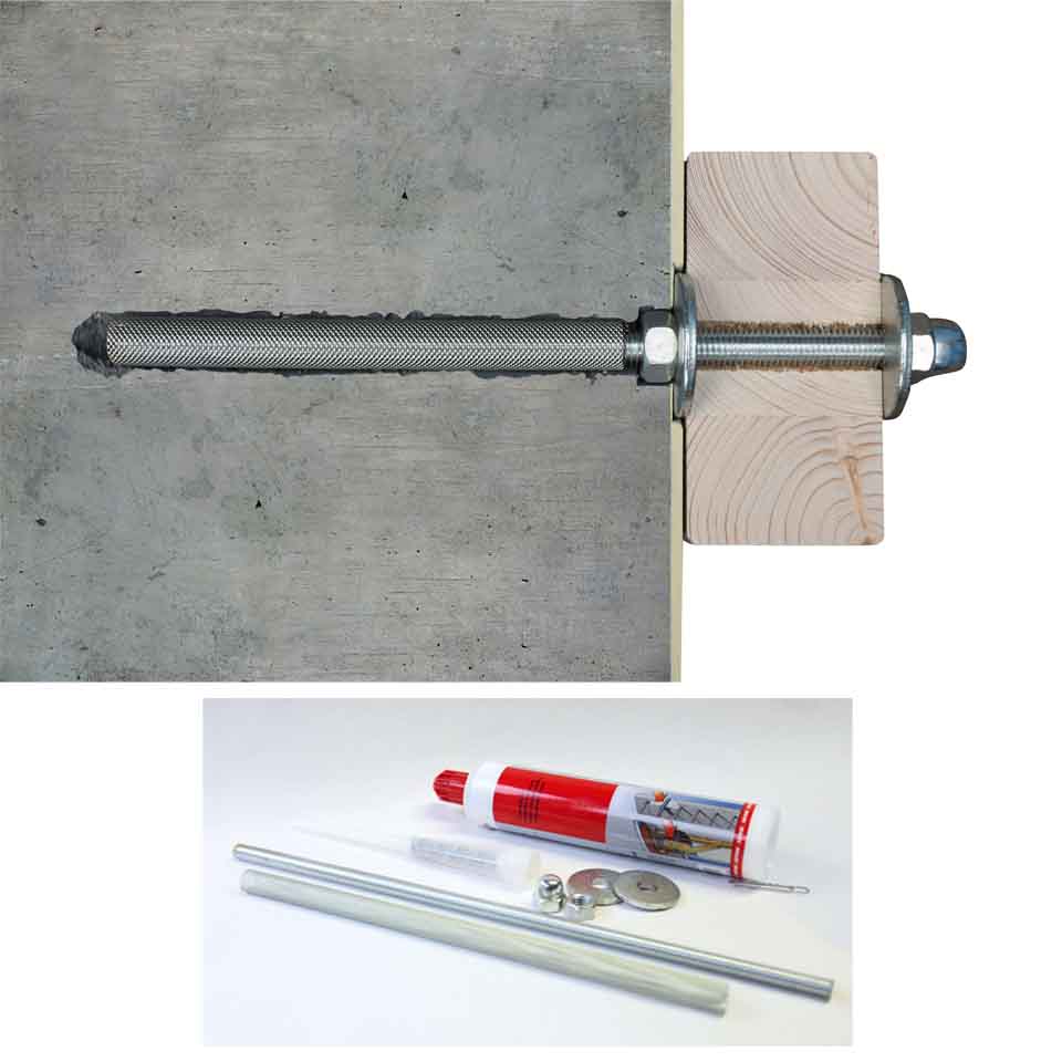 Skan Holz Wandbefestigungsset für Terrassenüberdachungen