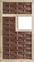 T&J LABO-3D Weidengeflechtzaun 94x 180 cm, 1 Fenster mittig