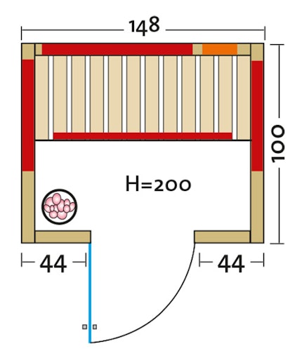 Infraworld Infrarotkabine TrioSol Natura 148 Plus inkl. 5-teiligem gratis Zubehörset