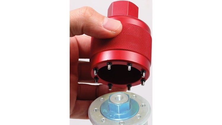 Bikeservice Gabelkappenschlüssel 39 mm, für ÖHLINS Gabel, 8-Zapfen