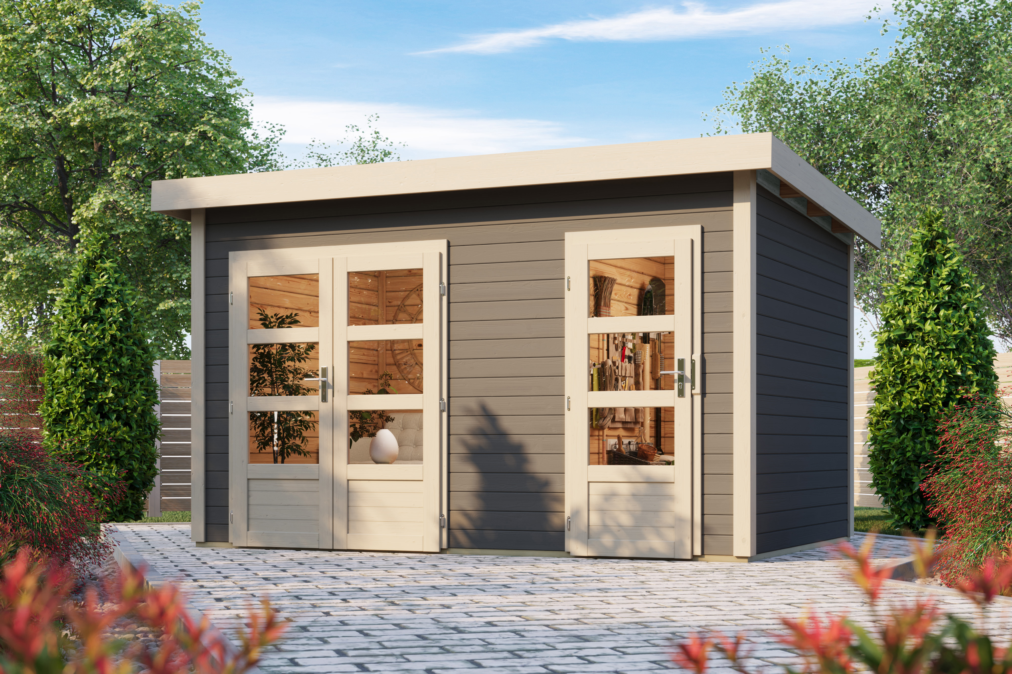 Karibu Woodfeeling Gartenhaus Tintrup - 28 mm