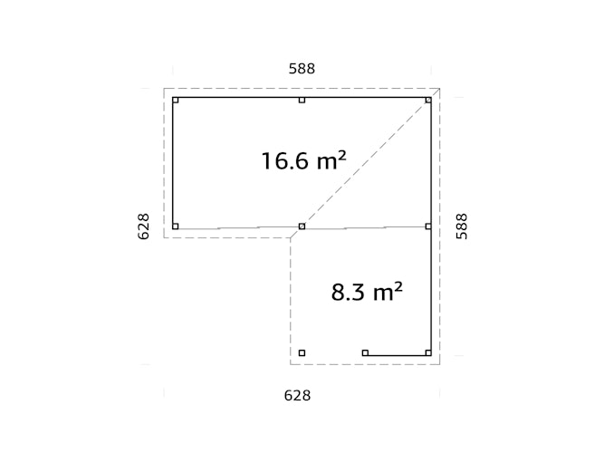Palmako Carport/Pavillon Connect Lenna 24,9 m² Set 422 Slide