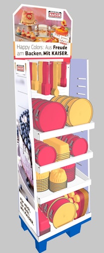 Kaiser KAISER Happy Colors Display auf 1/4 Palettenmit Topschild, 106-teilig