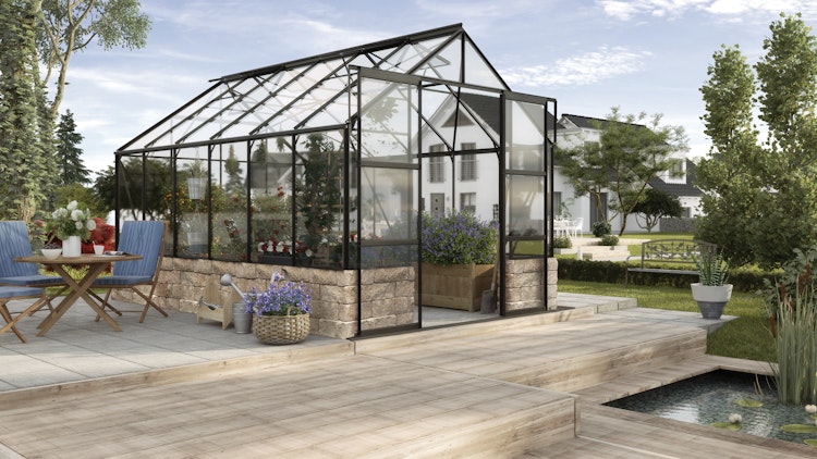 Vitavia Gewächshaus Cassandra 9900 inkl. Sockelmauer - 9,9 m²