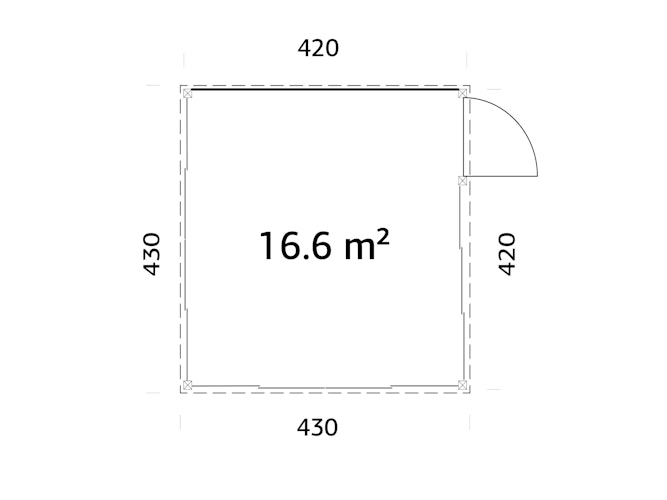 Palmako Glashaus Saga 16,6 m² Slide