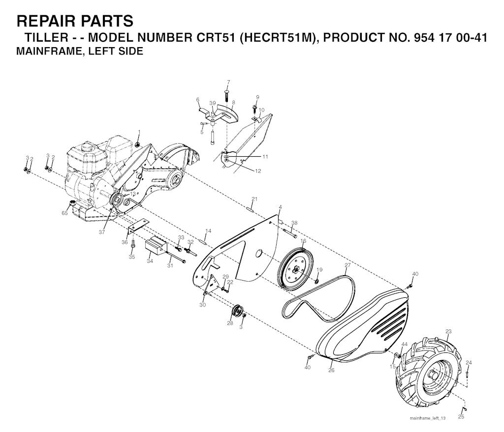 Explosionszeichnung Ersatzteile