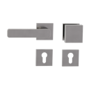 Vorschaubild Griffwerk Wechselgarnitur VAYA 265 MINIMAL MODERN fast2fix Fast2Fix Rosetten eckig Knopf SQUARE Samtgrau L