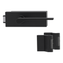 Vorschaubild Griffwerk PURISTO S -Graphitschwarz Ganzglastürbeschlagset -3-teiliger Bandsatz -mit Griff DESM LEAF LIGHT -GSC -UV