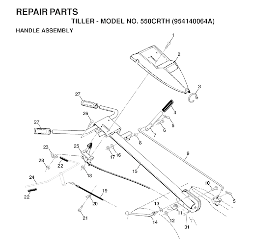 Husqvarna Motorhacken CRTH 550, 954140064A, 1998-02