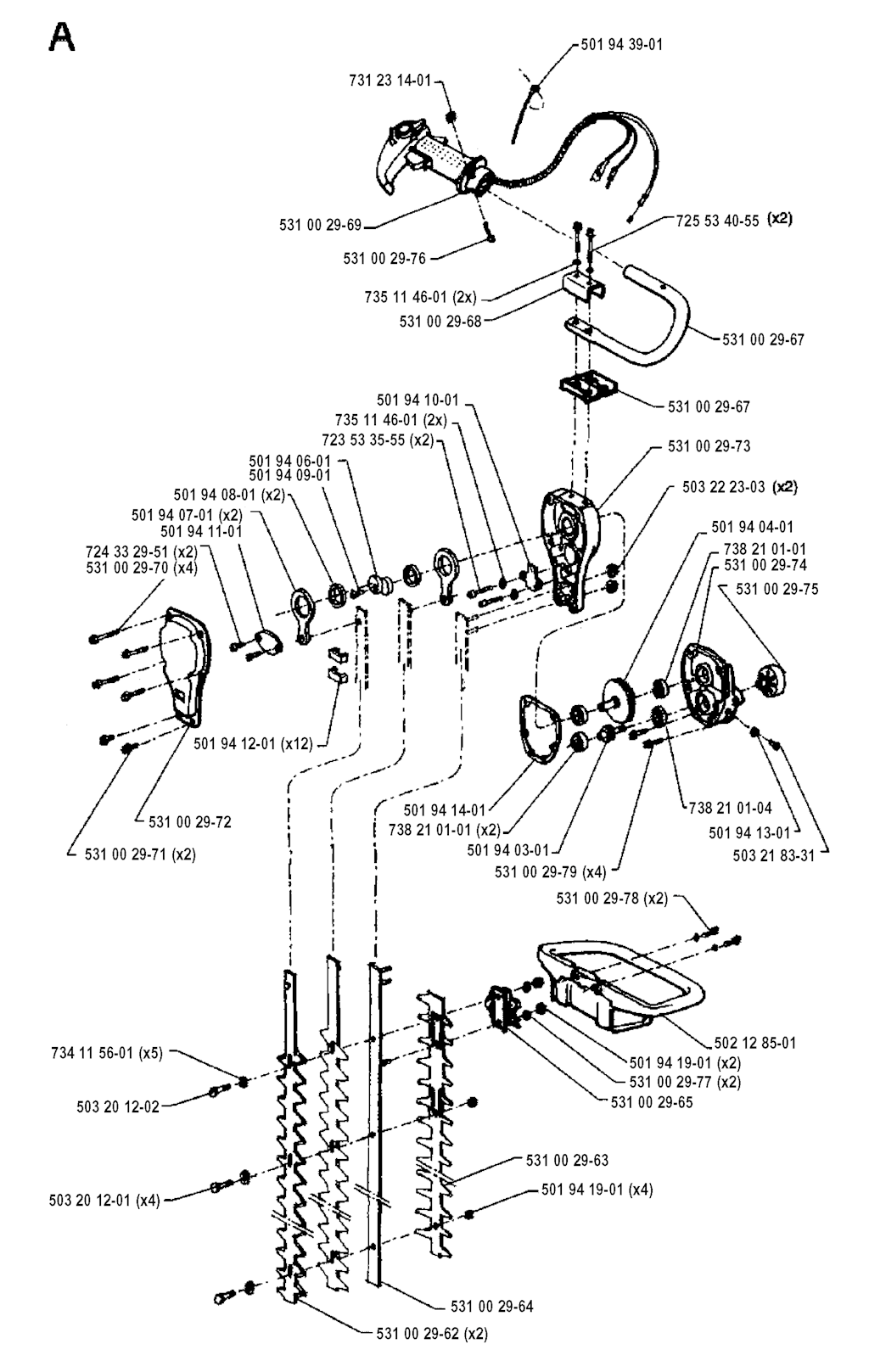 Explosionszeichnung Ersatzteile