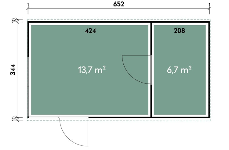 Wolff Finnhaus Design-Gartenhaus Winje 6634 isolierverglast - 94 mm  