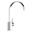 Vorschaubild Wasserhahn Küchenarmatur, QU, mit 360° schwenkbarem flachem U-Auslauf, Verchromt