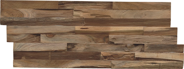 INDO rustikale Holzwandverkleidung Teak Elegance DA82050N Natur