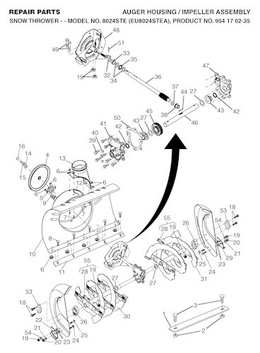 Husqvarna Schneefräsen/Fräsen 8024 STE, EU8024STEA, 954170235, 2004-09