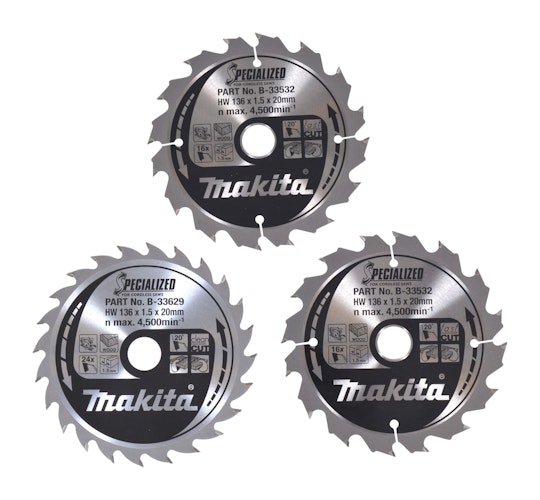 Makita Sägeblatt-Set 136x20x16Z+24Z B-33897