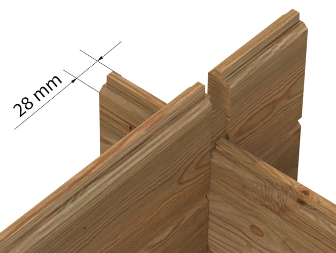 Palmako Gartenhaus Alice 9,0 m² - 28 mm