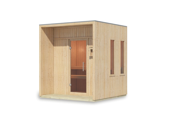 Karibu Design Saunahaus Arcadia Blackline - 73 mm inkl. gratis Sauna-Zubehörset im Wert von 234,94 €