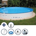 Vorschaubild Summer Fun Stahlwand Pool-Set BALEAREN Halbhoch-Einbaubecken Ø 500 x 150 cm
