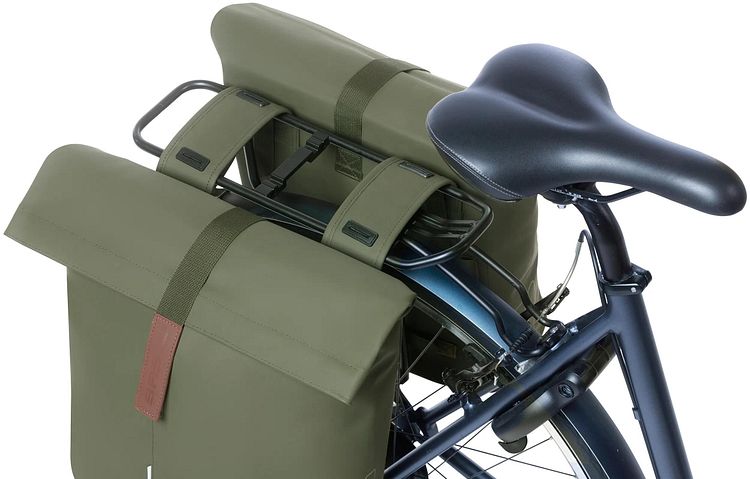 Basil City Double Pannier Bag Doppeltasche grün moss green MIK