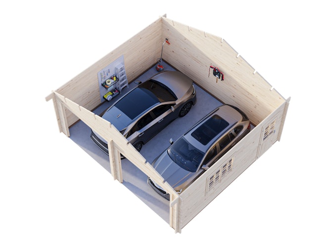 Palmako Garage Roger 28,4 m² - 44 mm - ohne Tore